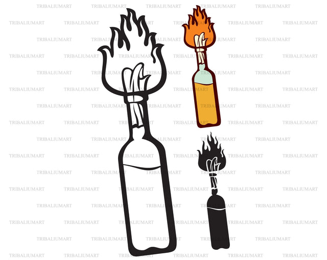 Molotov cocktail SVG TribaliumArtSF 