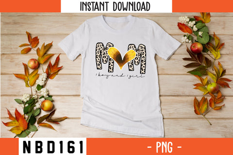 MOM 1 BOY AND 1 GIRL sublimation PNG SVG Nbd161 