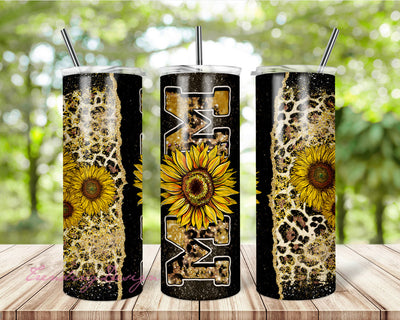 Mom 20oz Skinny Tumbler - Sunflowers Tumbler PNG - Mother's day Tumbler Wrap Sublimation - Straight and Tapered Tumbler PNG Sublimation TrendingDesign 