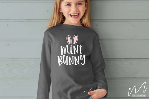 Mom and child bunny svg, Easter mom and child t shirt, Mama bunny and mini bunny svg SVG Isabella Machell 