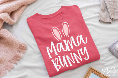 Mom and child bunny svg, Easter mom and child t shirt, Mama bunny and mini bunny svg SVG Isabella Machell 