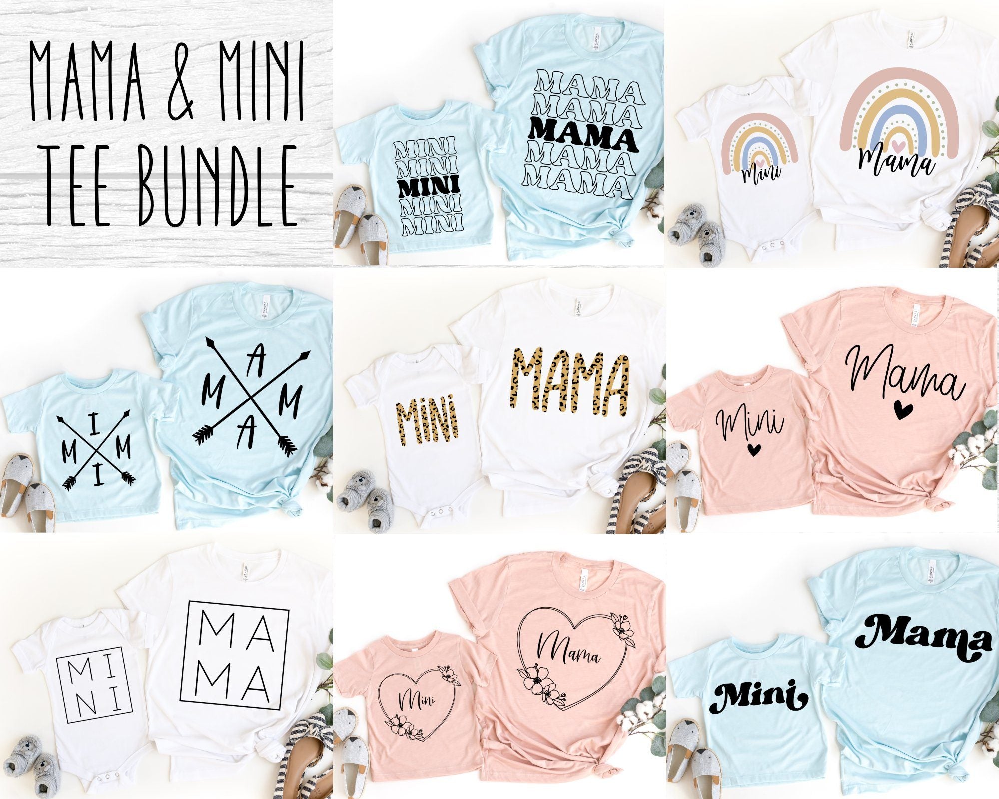 Mom and me SVG bundle design - Mama mini Bundle SVG file for