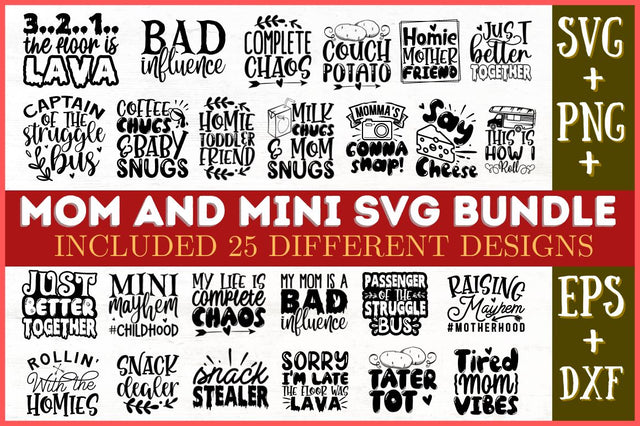 Mom And Mini SVG Bundle SVG Designangry 