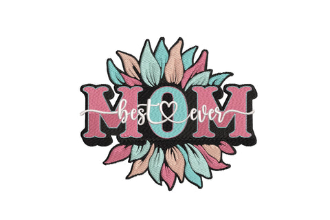 Mom and sunflower embroidery design for Mother's Day. Embroidery/Applique DESIGNS ArtEMByNatalia 
