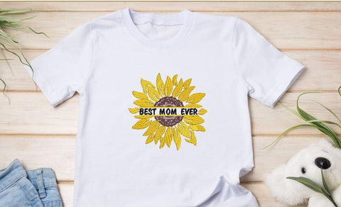 Mom and sunflower embroidery design for Mother's Day. Embroidery/Applique DESIGNS ArtEMByNatalia 