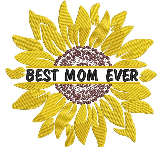 Mom and sunflower embroidery design for Mother's Day. Embroidery/Applique DESIGNS ArtEMByNatalia 