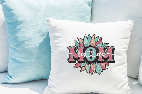 Mom and sunflower embroidery design for Mother's Day. Embroidery/Applique DESIGNS ArtEMByNatalia 