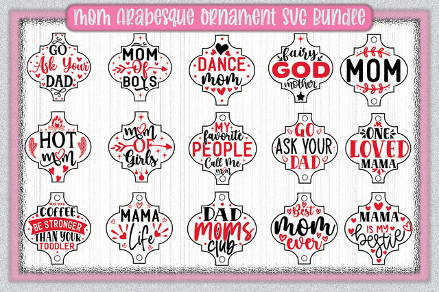 Mom Arabesque Ornament SVG Bundle SVG Creativeart88 
