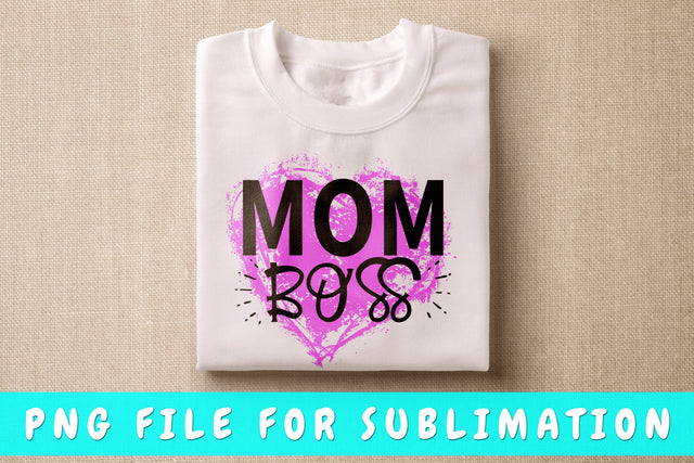 Mom Boss PNG, Mom Quote Design For Sublimation Sublimation HappyDesignStudio 