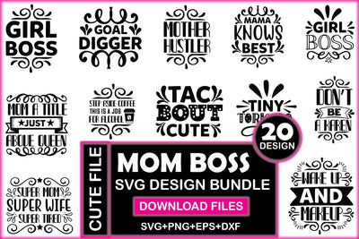 Mom Boss SVG Design Bundle SVG Rupkotha 