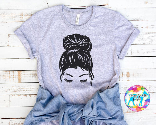 Mom Bun, Mom Life - SVG, DXF, PNG files SVG Twiggy Smalls Crafts 