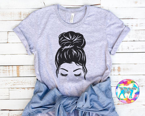 Mom Bun, Mom Life - SVG, DXF, PNG files SVG Twiggy Smalls Crafts 