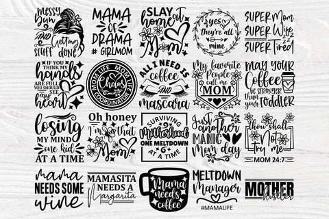 Mom Bundle SVG, Funny Mom Svg, Mothers Day, Cricut SVG TonisArtStudio 