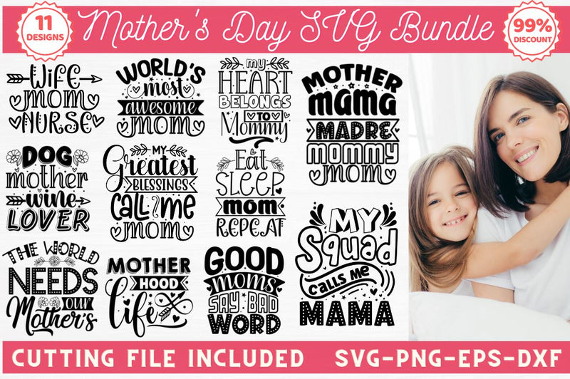 Mom Bundle SVG, Mother's Day SVG SVG DESIGNISTIC 