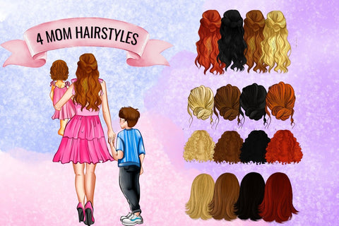 Mom & Children Family Creator Clipart SVG SvgOcean 