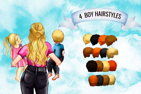 Mom & Children Family Creator Clipart SVG SvgOcean 