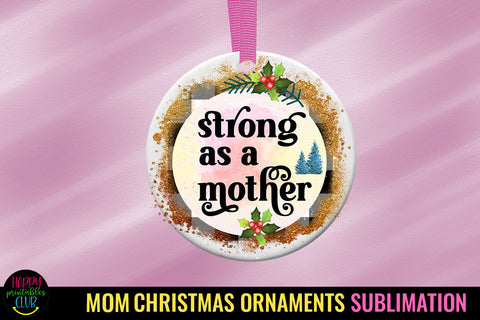 Mom Christmas Ornament Sublimation I Mom Ornament PNG Sublimation Happy Printables Club 