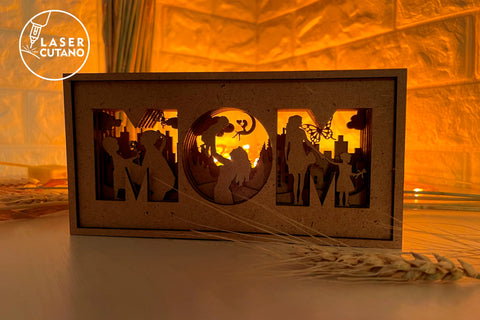 MOM & DAD BUNDLE Cut Files for Mother's Day or Father's Day, Gifts, Multilayer Laser Cut Files, Mandala, Sign SVG, 3D Designs, Mini Design Bundles SVG LaserCutano 