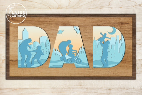 MOM & DAD BUNDLE Cut Files for Mother's Day or Father's Day, Gifts, Multilayer Laser Cut Files, Mandala, Sign SVG, 3D Designs, Mini Design Bundles SVG LaserCutano 