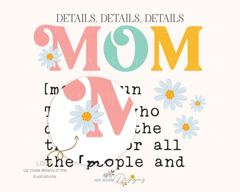 Mom Definition Sublimation File Sublimation Aja Nicole Designs 