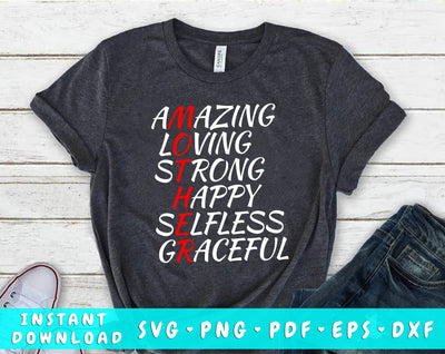 Mom Definition SVG, Amazing Loving Strong SVG SVG HappyDesignStudio 