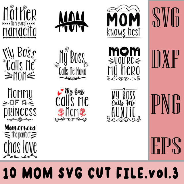 Mom Design Inculcated 10 Designs SVG SVG Studio 