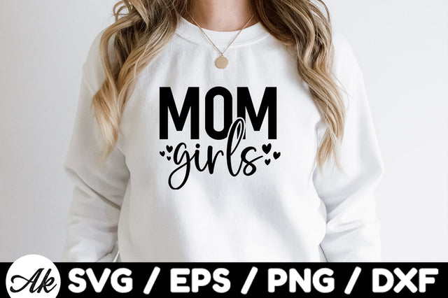 Mom girls svg SVG akazaddesign 