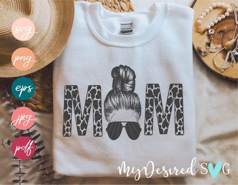 Mom glass, Messy Bun headband, Mom day Svg, moms day Svg, Svg files for Cricut, Svg files for Silhouette, Cutting files, Dxf, Pdf, Png, Eps, Svg SVG MyDesiredSVG 