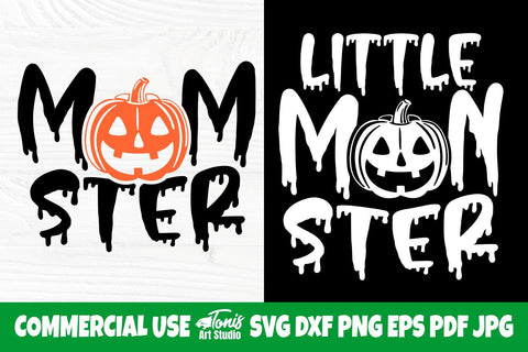 Mom Halloween SVG, Little Monster Svg, Pumpkin Svg SVG TonisArtStudio 