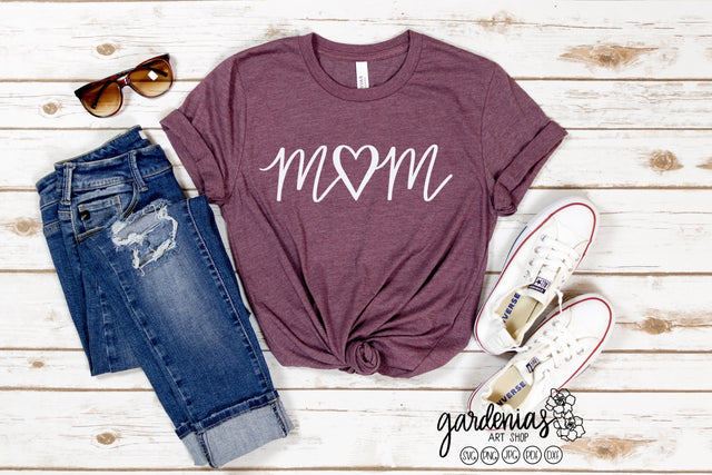 Mom Heart Design SVG Gardenias Art Shop 