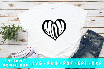 Mom Heart Shape SVG, Mom Quote SVG Cut File SVG HappyDesignStudio 