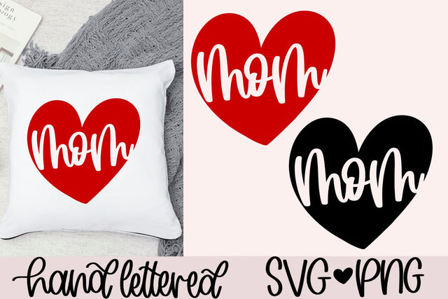 Mom heart svg, mother's day svg, gift for mom svg, mom coffee mug svg, mom shirt svg, mom heart clipart svg, mom red heart svg, mama mug svg SVG AnitaAlyiaLettering 