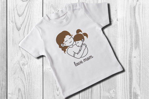 Mom Hug SVG, Mom Life Clip Art Graphic SVG dadan_pm 