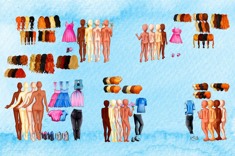 Mom & Kids Family Creator Clipart SVG SvgOcean 