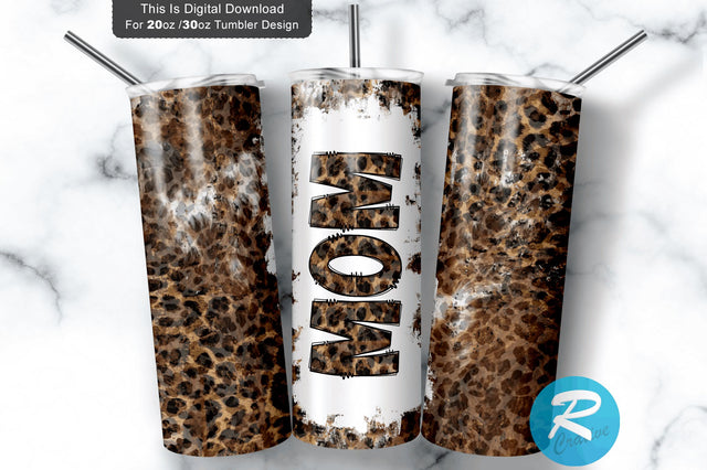 Mom leopard 20 oz / 30 oz Tumbler PNG Sublimation Regulrcrative 