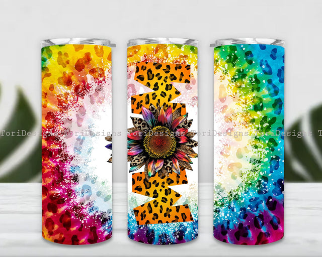Mom Leopard Tie Dye 20oz Skinny Tumbler Sublimation, Mom Life Tie Dye Tumbler Straight Warped PNG File Digital Download Sublimation ToriDesigns 
