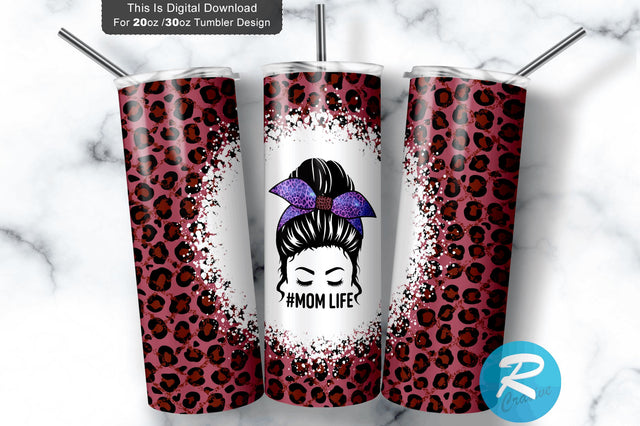 Mom Life 20 oz / 30 oz Tumbler PNG Sublimation Regulrcrative 