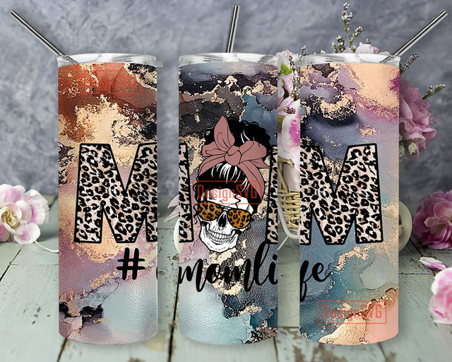 Mom Life Design Png, Messy Bun Heart 20oz Skinny Tumbler, Colorful Heart Full Tumbler Wrap, Mother Day Gift, Heart Design Tumbler, Mom Tumbler Template, Digital Download Sublimation DesignSVG 