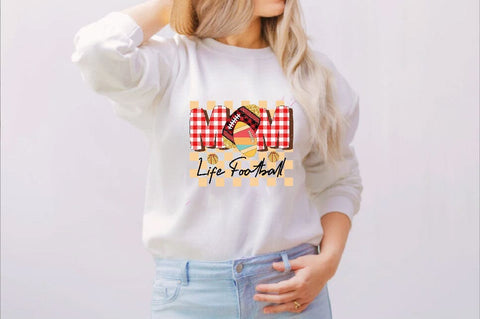 Mom Life Football Sublimation SVGArt 