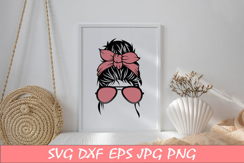 Mom Life Messy Bun Bundle Svg File Free For Commercial Use SVG Sintegra 