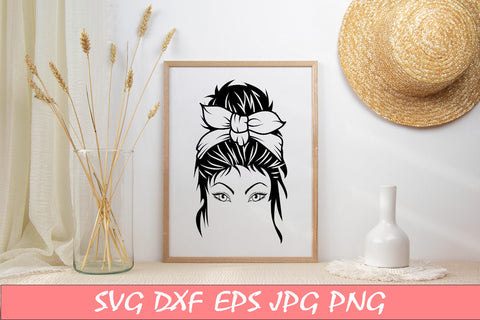 Mom Life Messy Bun Bundle Svg File Free For Commercial Use SVG Sintegra 