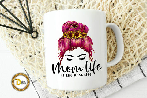 Mom Life Quote Sublimation Design Sublimation Dina.store4art 