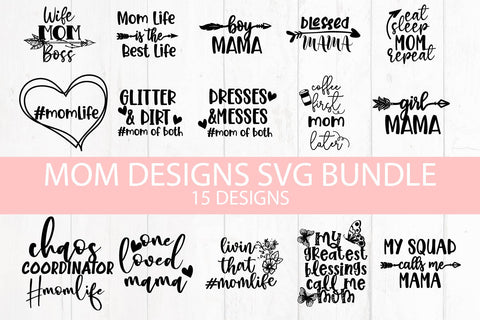 Mom Life Quotes SVG Bundle Free Commercial Use SVG Sintegra 
