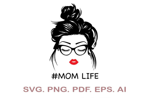 Mom Life Skull SVG Bundle, Messy Bun SVG, Leopard Mom Skull SVG, Mom Life SVG SVG MagicDesignUS 