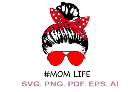 Mom Life Skull SVG Bundle, Messy Bun SVG, Leopard Mom Skull SVG, Mom Life SVG SVG MagicDesignUS 