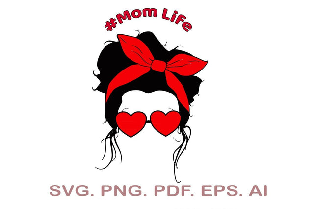 Mom Life Skull SVG, Messy Bun SVG, Mom Life SVG SVG MagicDesignUS 