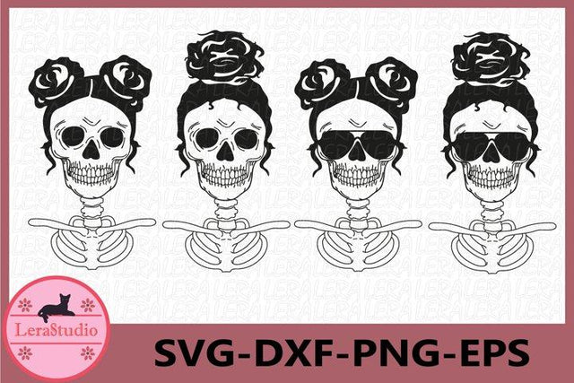 Mom life Skull svg SVG Lerastudio 