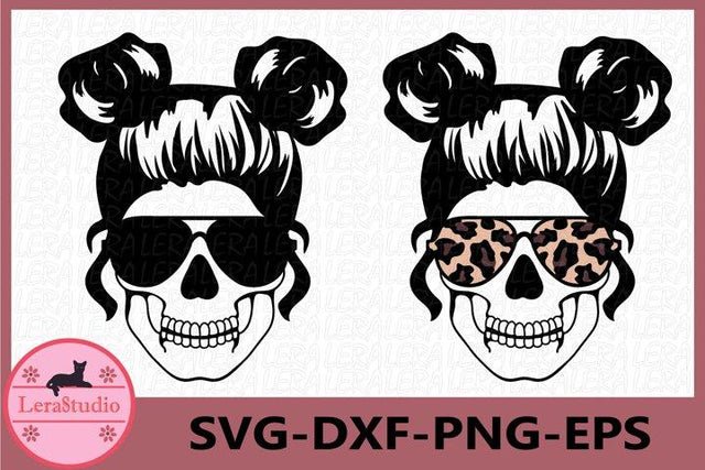 Mom life Skull svg SVG Lerastudio 
