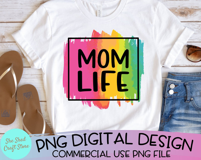 Mom Life Sublimation Png File, Mom Life Png, Sublimation Design, Digital, DTG Designs, Mom Sublimation File, Mom Sublimation Printable SVG She Shed Craft Store 