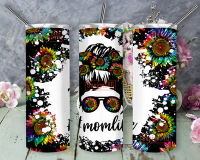Mom Life Sunflower Tie Dye Sumlimation for 20oz Skinny Tumbler Wrap, Mama Designs Template PNG Tumbler, Sunflower Tie DyeInstant Download Sublimation DesignSVG 